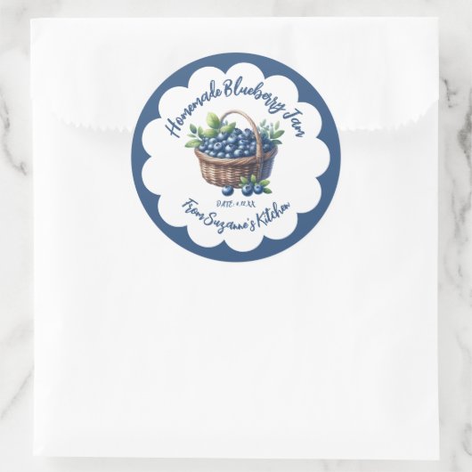Blueberry Jam Preserve Canning Sticker (Tas)