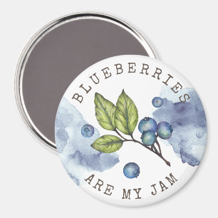 Blueberry Jam Pun Magneet