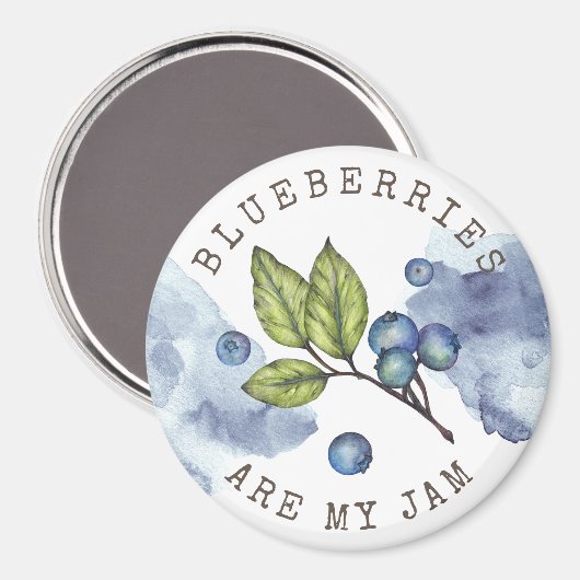 Blueberry Jam Pun Magneet (Voorkant / Achterkant)