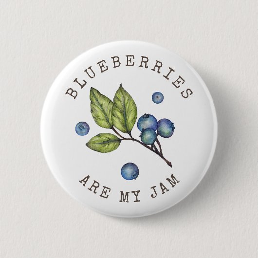 Blueberry Jam Pun Ronde Button 5,7 Cm (Voorkant)