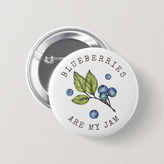 Blueberry Jam Pun Ronde Button 5,7 Cm (Voorkant /achterkant)