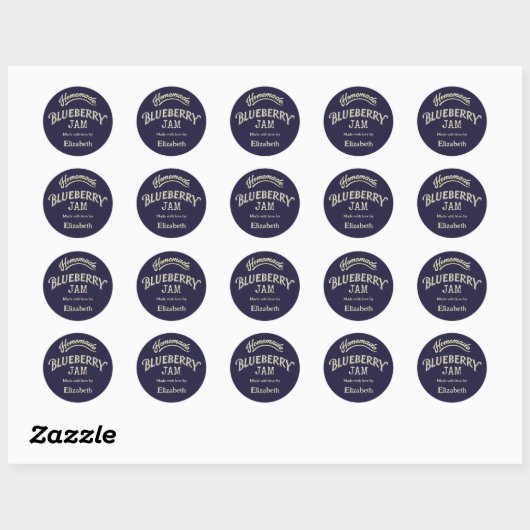 Blueberry Jam Ronde Sticker (Vel)