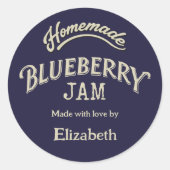 Blueberry Jam Ronde Sticker (Voorkant)