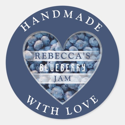 Blueberry Jam Ronde Sticker (Voorkant)