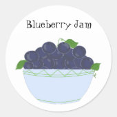 Blueberry Jam Ronde Sticker (Voorkant)