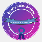  Blueberry Jam Round Sticker (Voorkant)