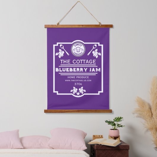 Blueberry Jam Seller Hangend Wandkleed (Slaapkamer)