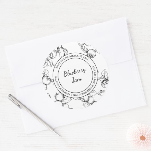 Blueberry Jam Sketch Modern label (Envelop)