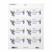 Blueberry Jar Etiket (Full Sheet)