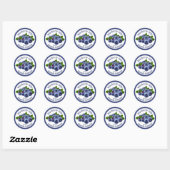 Blueberry Jelly 1.5" Circle voedsellabel Ronde Sticker (Vel)