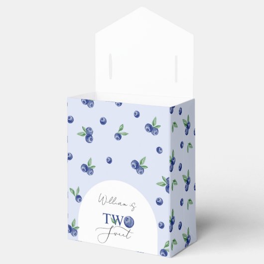 Blueberry jongen Twee Sweet berry verjaardagsfeest Bedankdoosjes (Geopend)