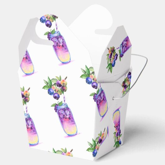 Blueberry Juice Cool Drink Favor Box Bedankdoosjes (Geopend)