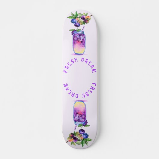 Blueberry Juice Cool Drink Fruits Skateboard (Voorkant)