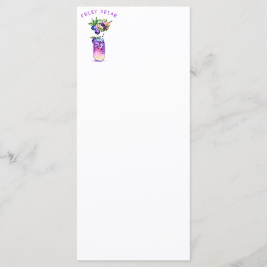 Blueberry Juice Drink Fruits Party Menu (Achterkant)