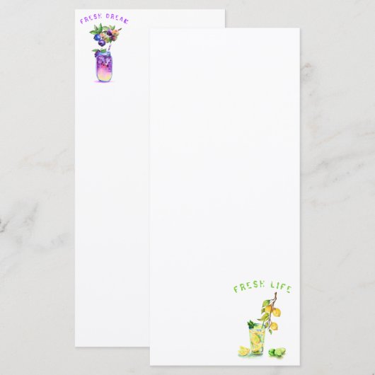 Blueberry Juice Drink Fruits Party Menu (Voorkant / Achterkant)