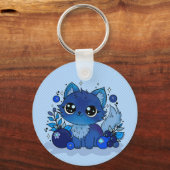 Blueberry Kat Sleutelhanger (Achterkant)