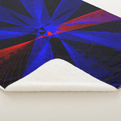 Blueberry kleur Abstracte Sherpa deken (3/4)