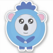 Blueberry Koala Sticker (Voorkant)