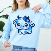 Blueberry Koe blauw Kawaii Kleding Schattige Koe C T-shirt