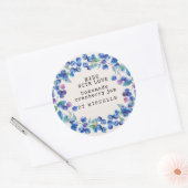 Blueberry Krans Waterverf Jam Label Inblikken (Envelop)