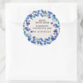 Blueberry Krans Waterverf Jam Label Inblikken (Tas)