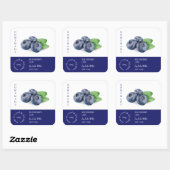 Blueberry-label voor kleine bedrijven vierkante sticker (Vel)
