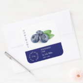 Blueberry-label voor kleine bedrijven vierkante sticker (Envelop)