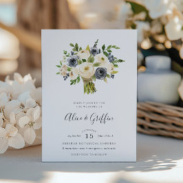 Blueberry Lane Bouquet bruiloft uitnodiging