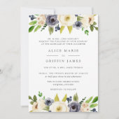 Blueberry Lane Wedding Invitation Kaart (Voorkant)