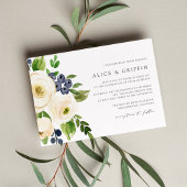 Blueberry Lane Wedding Invitation Kaart