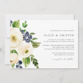 Blueberry Lane Wedding Invitation Kaart (Voorkant)