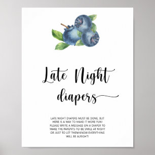 Blueberry \ Late nacht luiers spel Poster