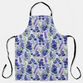 Blueberry Lavender Garden – Waterverf Bloemen Schort (Voorkant)