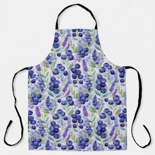 Blueberry Lavender Garden – Waterverf Bloemen Schort