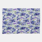 Blueberry Lavender Garden – Waterverf Bloemen Theedoek (Horizontaal)