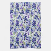 Blueberry Lavender Garden – Waterverf Bloemen Theedoek (Verticaal)