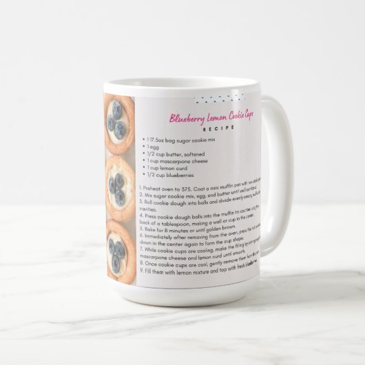 Blueberry Lemon Cookies Cups Recept Mok (Voorkant rechts)