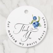 Blueberry lief baby shower dank u bedankjes labels (Voorkant)