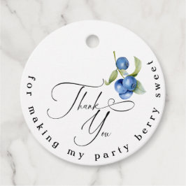 Blueberry lief baby shower dank u bedankjes labels