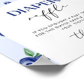 Blueberry luier loterij teken. Berry luier loterij Poster (Hoek)