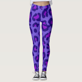 Blueberry-luipaard Leggings