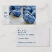 Blueberry macro met waterdruppels visitekaartje (Voorkant / Achterkant)