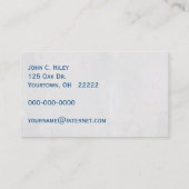 Blueberry macro met waterdruppels visitekaartje (Achterkant)