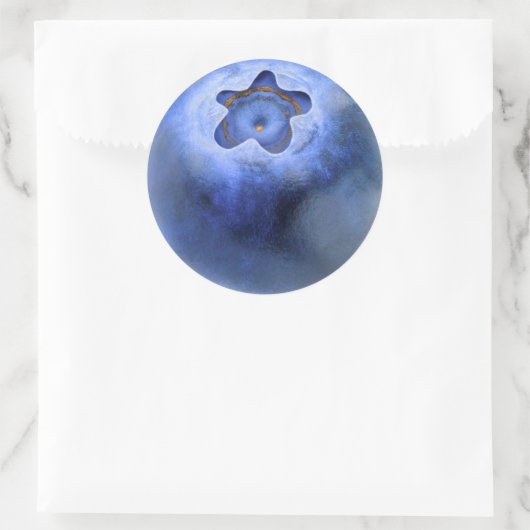 Blueberry-macro Ronde Sticker (Tas)