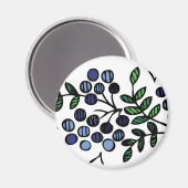 Blueberry magneet bloemenontwerp (Voorkant / Achterkant)