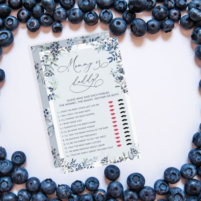 Blueberry mama of papa Baby shower spel (Creator heeft geüpload)