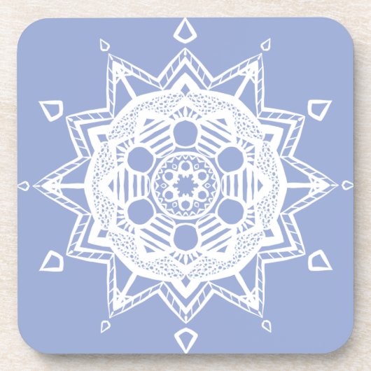 Blueberry Mandala Bier Onderzetter (Voorkant)