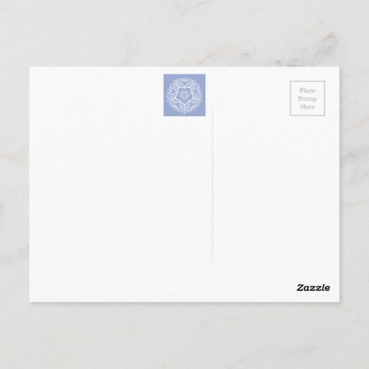 Blueberry Mandala Briefkaart (Achterkant)