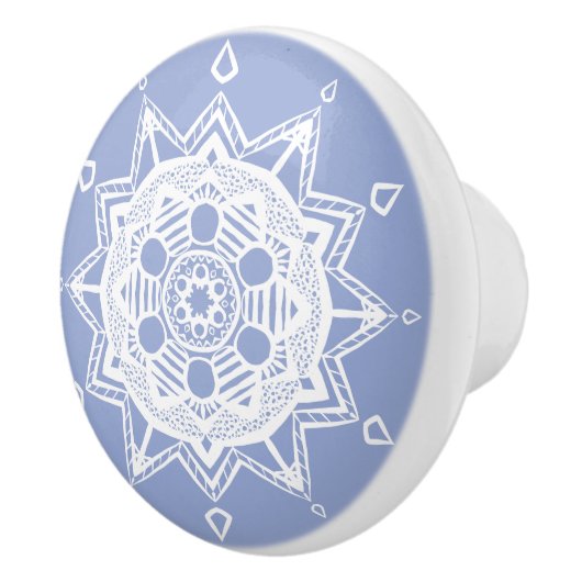 Blueberry Mandala Keramische Knop (Rechts)