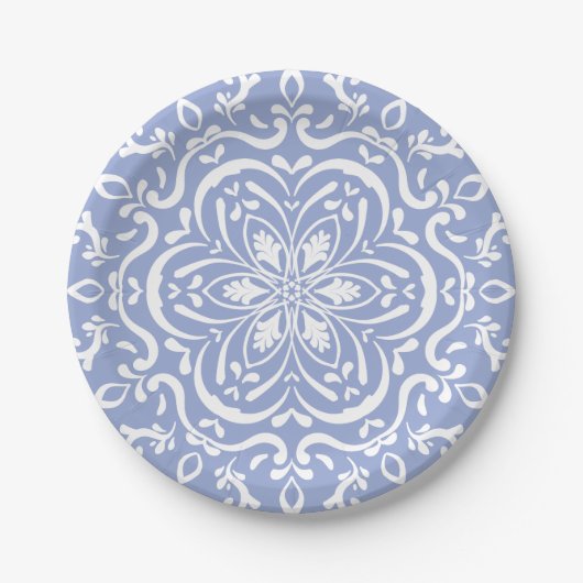 Blueberry Mandala Papieren Bordje (Voorkant)